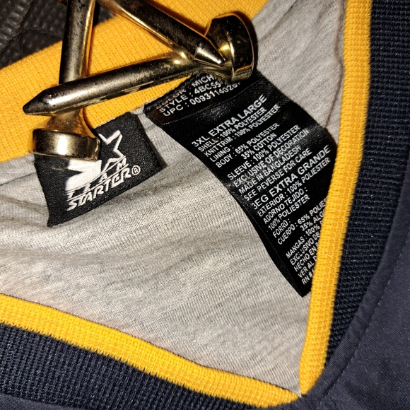 Vintage NCAA Michigan university Wolverines Starter Jacket - Picture 8 of 11